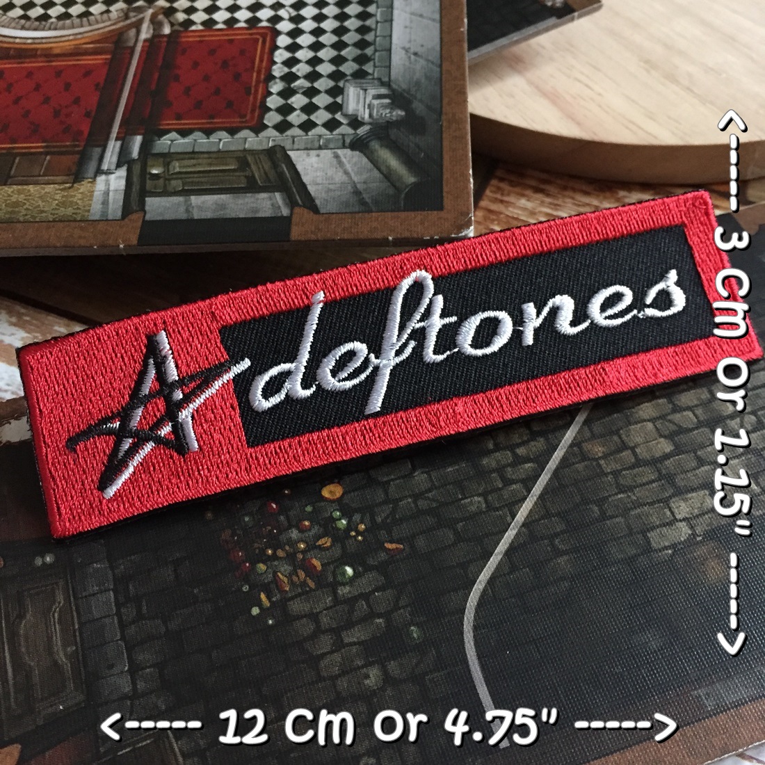 Deftones วงดนตรี ร็อค เฮฟวี่เมทัล พังค์ ตัวรีดแบบปัก อาร์มปัก ตัวรีดติดเสื้อ ตัวรีด ติดกระเป๋า ติดหมวก ติดแจ๊คเก็ต Rock Iron on Embroidered Patch