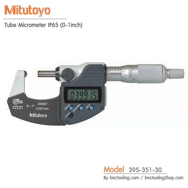 Mitutoyo,Tube Micrometer IP65 (0-1inch),395-351-30