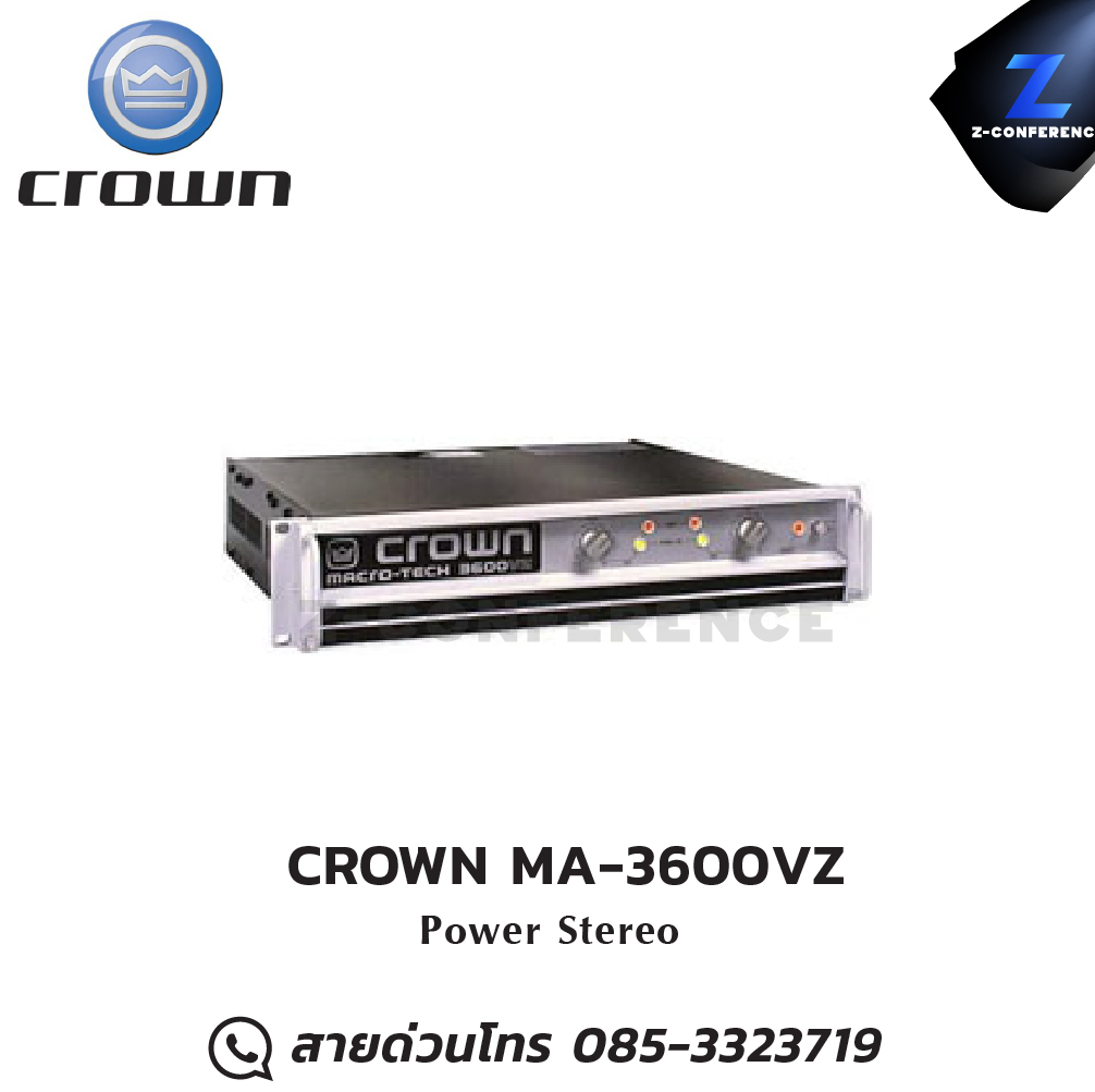 CROWN MA-3600VZ Stereo Power Amplifier , แอมป์ , amplifier, power amp, power amplifier