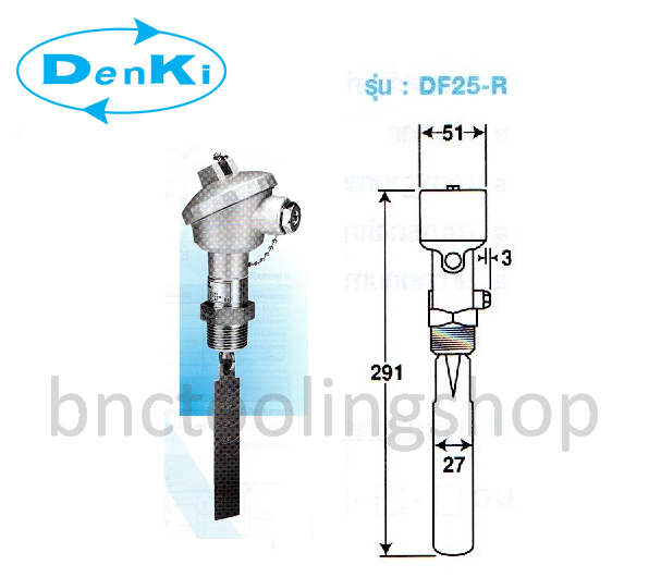 สวิตช์ตรวจจับการไหลแบบใบพาย,Floe Switch,Denki,DF25-R