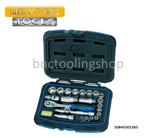 ประแจบ๊อกชุด 3/8” X 6เหลี่ยม 23ชิ้น,Socket set 23 pcs,HEYTEC,50840301583