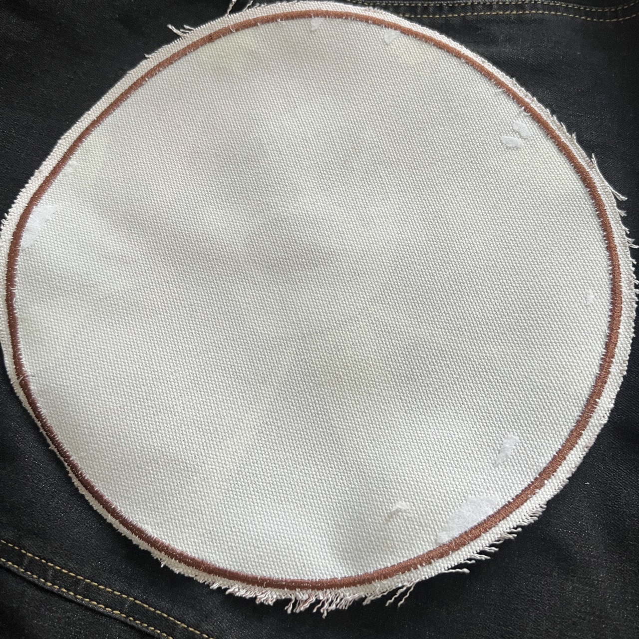 ผ้าแคนวาสพิมพ์ลาย ปักขอบ แต่งรุ่ย ตกแต่งเสื้อผ้า หมวก กระเป๋า แจ๊คเก็ตยีนส์ Printed Canvas Sew on Patch