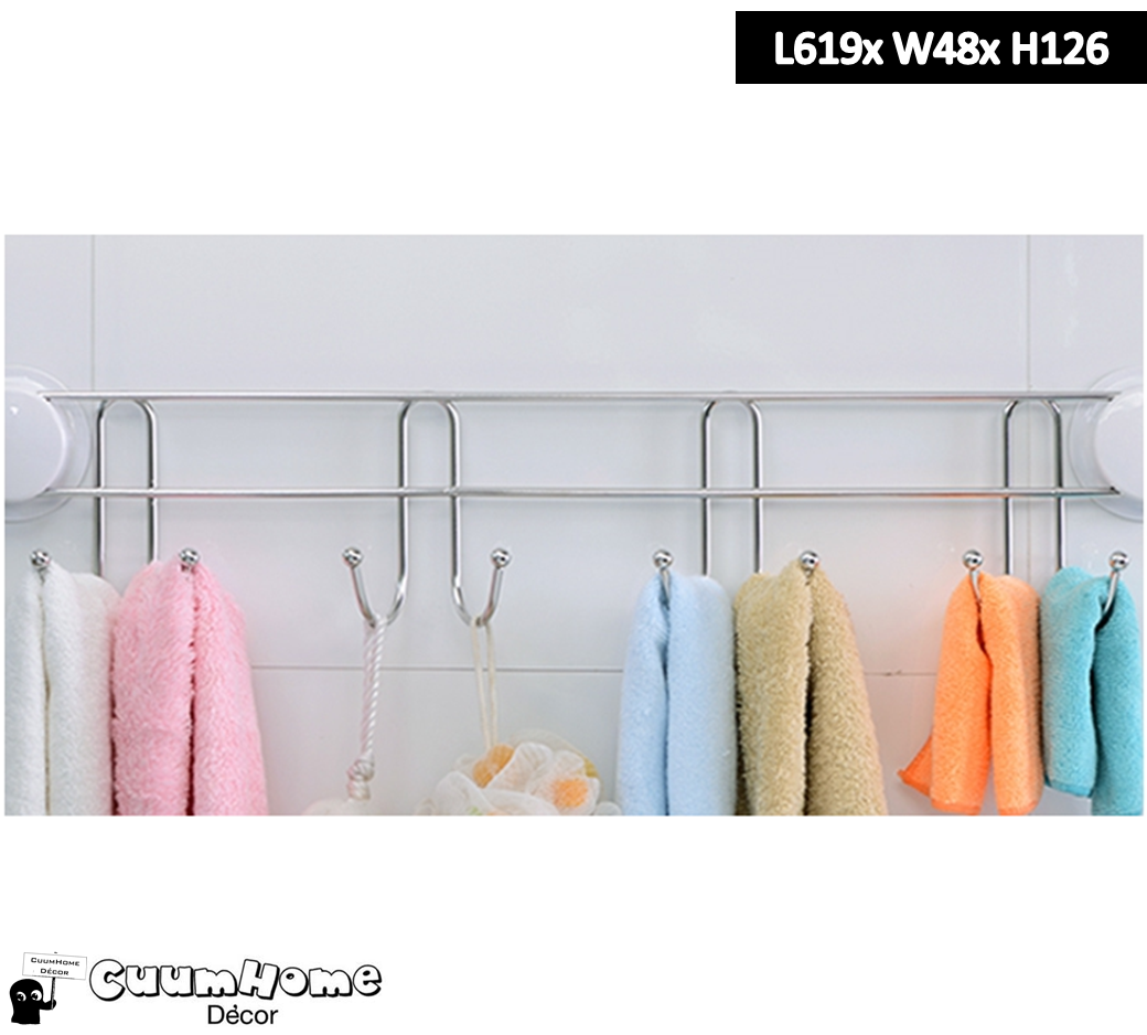 VR-16 ตะขอแขวนอุปกรณ์ 8 Hook ไม่ต้องเจาะผนัง