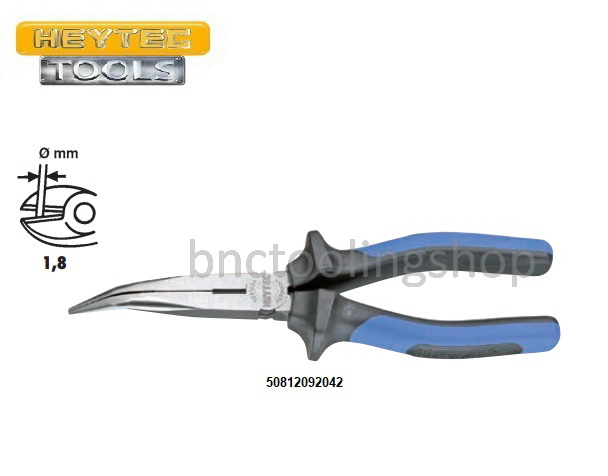 คีมปากแหลมปลายงอ ยาว 200มิล,Snipe nose Plier 45° Angle Length 200mm,HEYTEC,50812092042