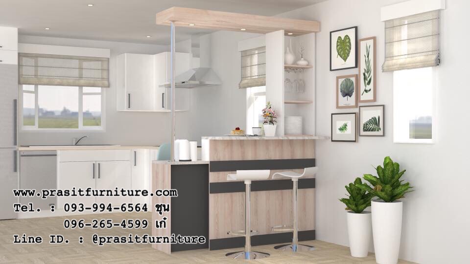 เคาน์เตอร์เอนกประสงค์ เคาน์เตอร์บาร์ รุ่น CT-002 (มีภาพสินค้าจริง)