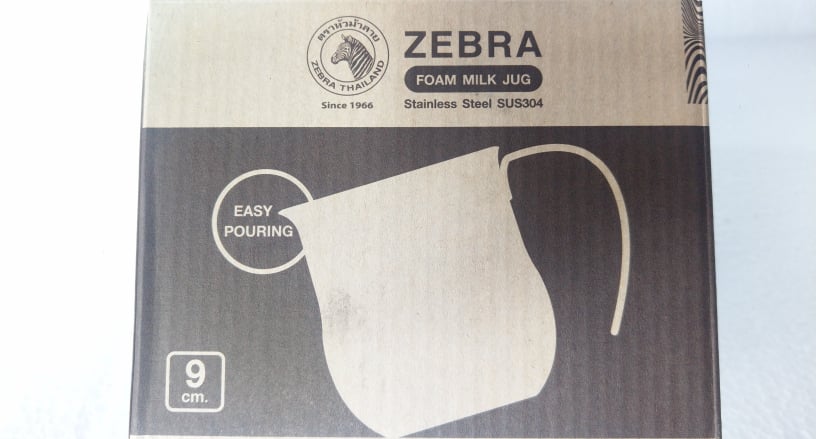 Zebra เหยือกตีฟองนม 9 ซม. ตราหัวม้าลาย