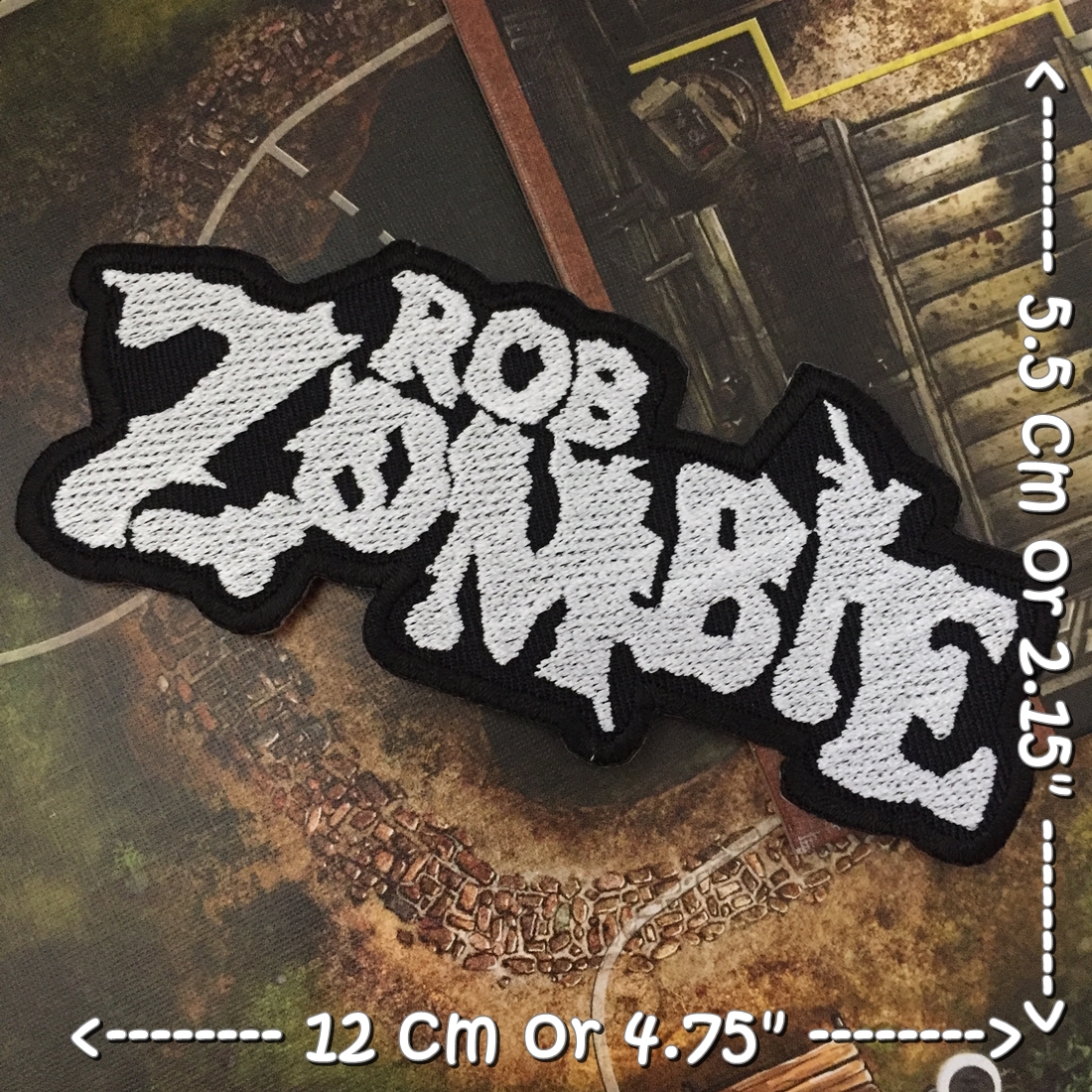 Rob Zombie ตัวรีดติดเสื้อ อาร์มรีด อาร์มปัก ตกแต่งเสื้อผ้า หมวก กระเป๋า แจ๊คเก็ตยีนส์ Rock Iron on Embroidered Patch