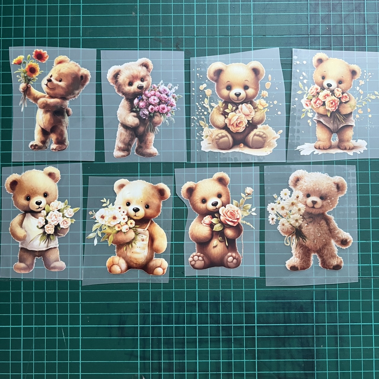 ตัวรีดติดเสื้อ น้องหมี น่ารัก สติกเกอร์ ฟิลม์รีดร้อน พิมพ์ลาย สกรีนลาย ฟิลม์ DFT DTF