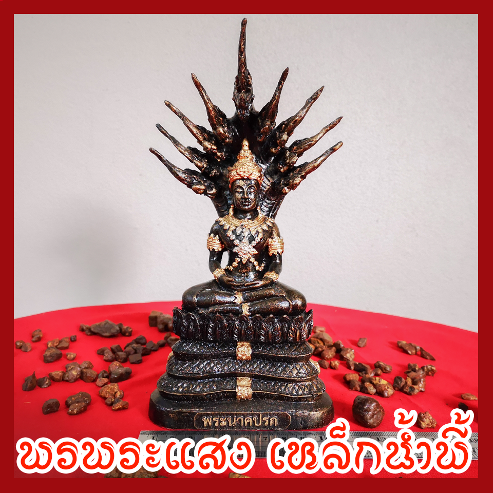 พระนาคปรก วัตถุมงคล เนื้อมวลสารแร่เหล็กน้ำพี้