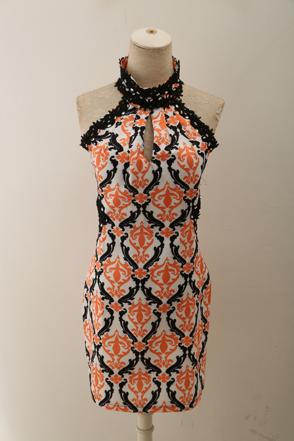 ชุดเดรสออกงานแขนกุดสวยๆๆ ส่งฟรี ems