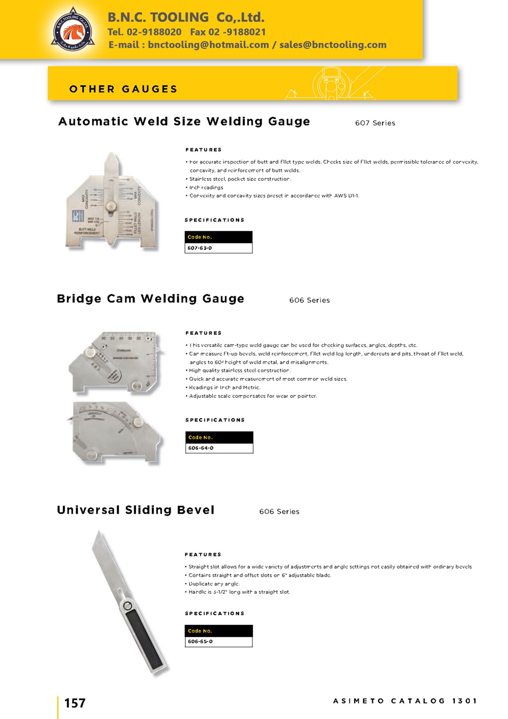 ASIMETO,P157,Automatic Weld Size Welding Gauge,607-63-0