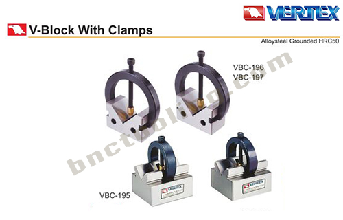 VERTEX,V-Block With Clamps,VBC-195