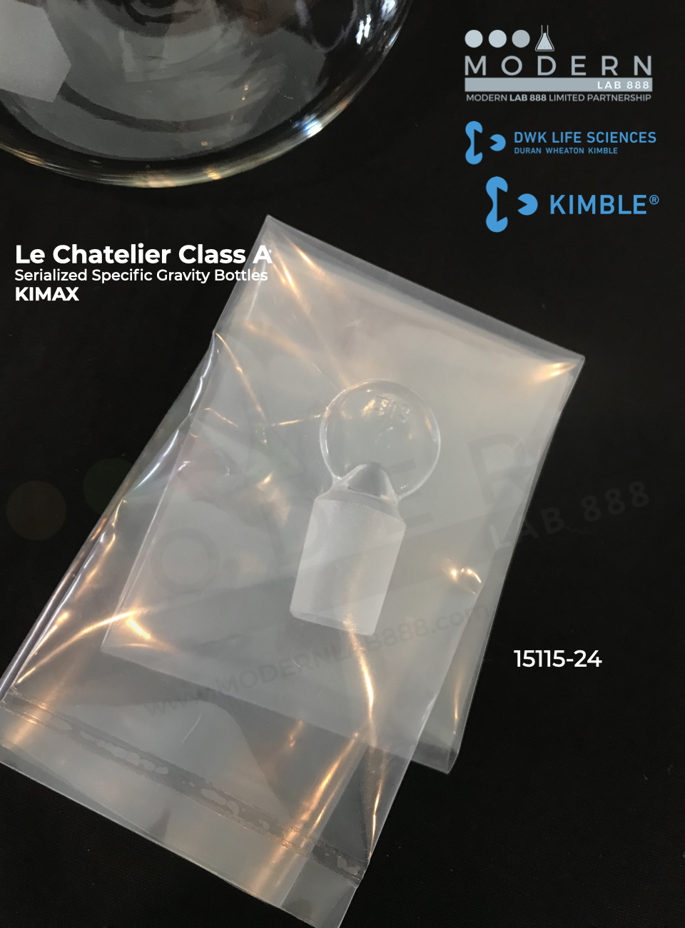 Le Chatelier Class A Serialized Specific Gravity Bottles