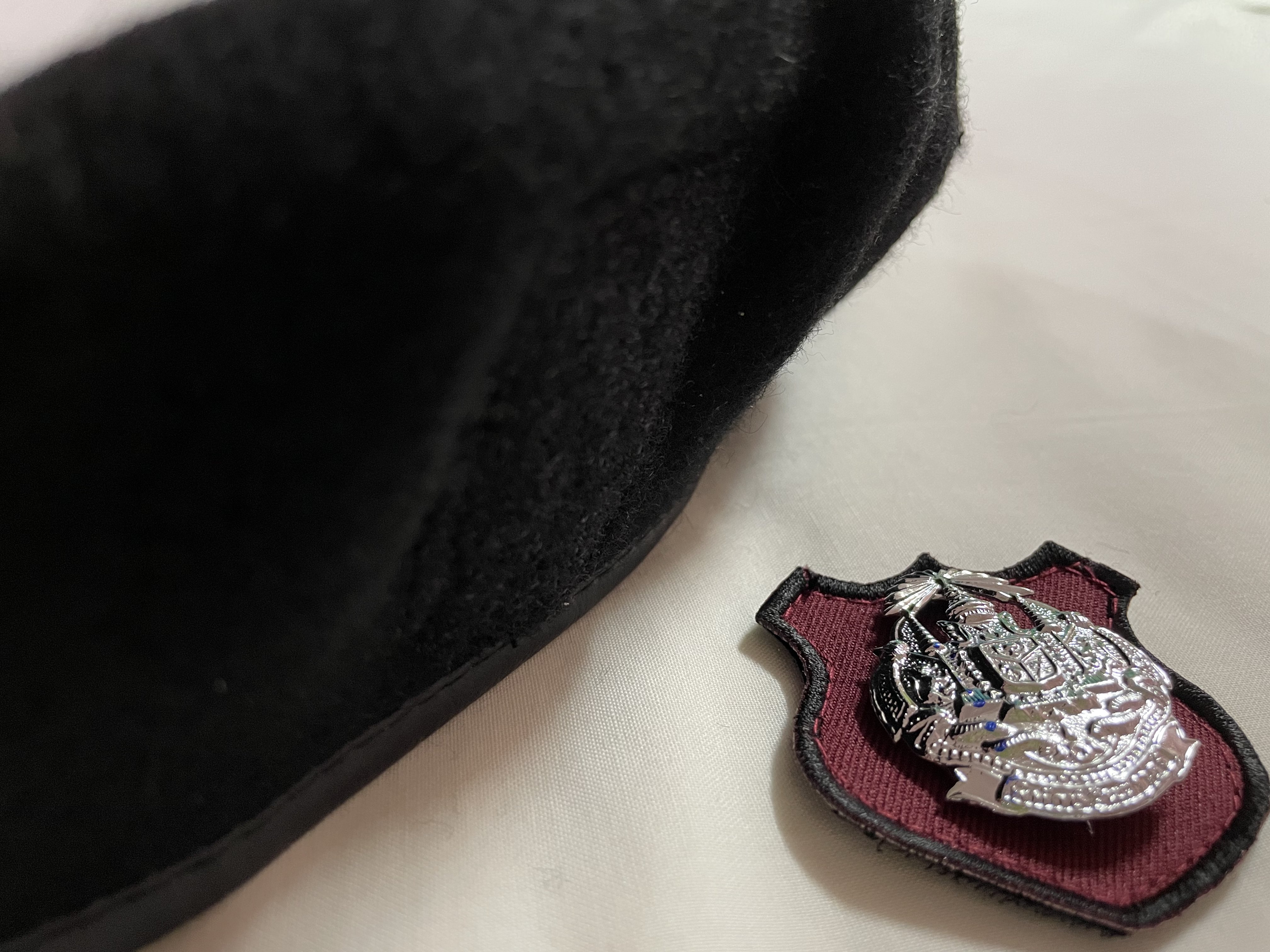 หมวกไบเล่ย์ TOP เบเร่ต์ สักหลาด ตำรวจ พร้อม หน้าหมวกตีนตุ๊กแก