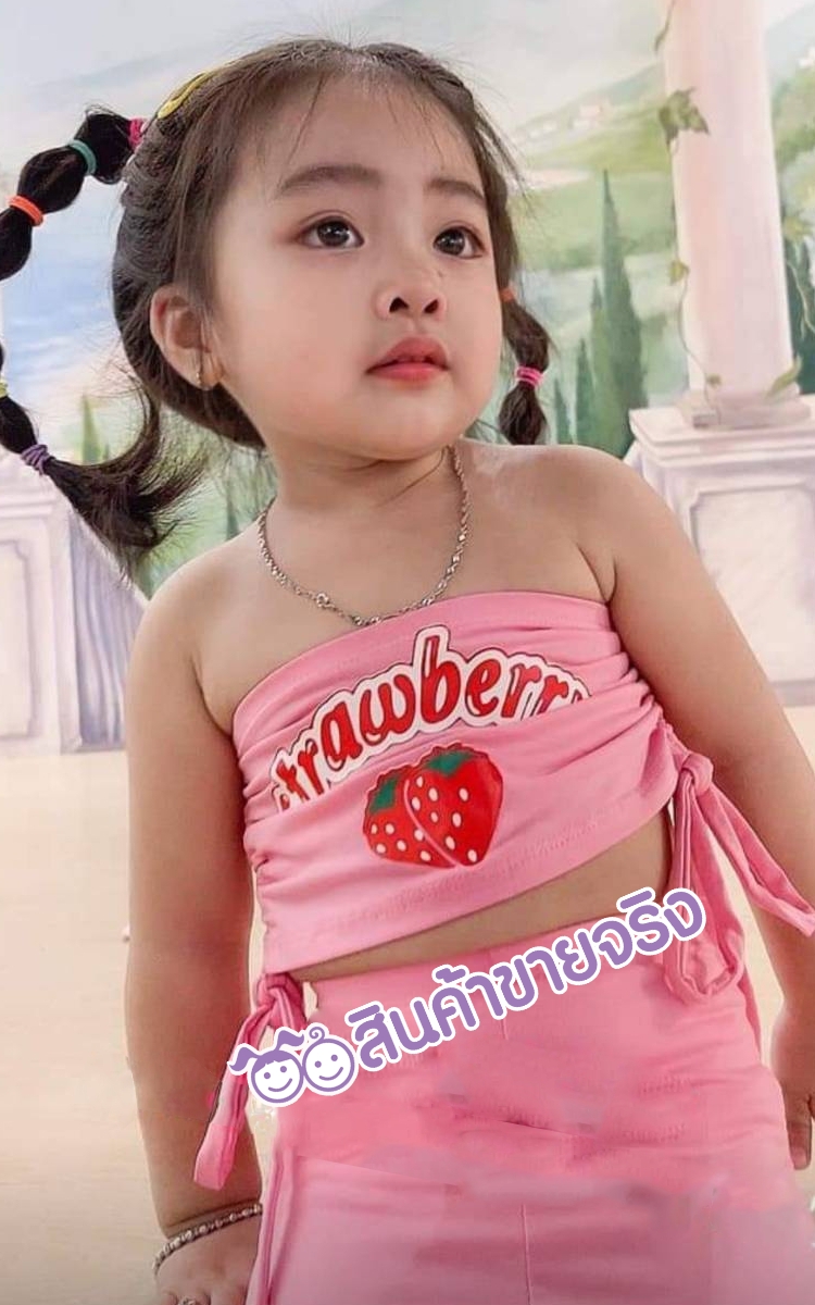 SS14/💜พร้อมส่ง💜ชุดเด็กผู้หญิง Strawberry Milk น่าร๊ากก...ที่สุด...มาๆค๊...ฟาด..ไปครบสีเกร๋ๆ