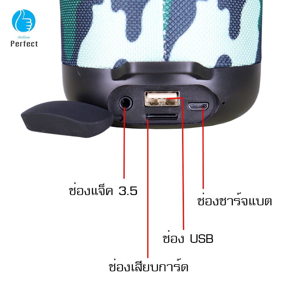 ลำโพงไร้สายบลูทูธ ลำโพงพกพา ใส่การ์ดขนาดเล็ก แฟลชไดรฟ์ Portable Speaker รุ่น BD05