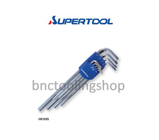 ประแจหกเหลี่ยม ตัวยาวพิเศษ (9pcs/set),Extra Long Arm Hex Key Wrench(9pcs/set),Supertool,HKX9S