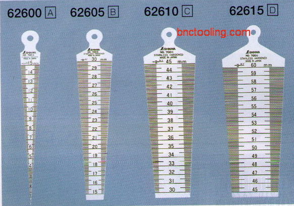 Shinwa,เตเปอร์เกจวัดรูใน,Taper Gauge,15 - 30 mm,Taper700B
