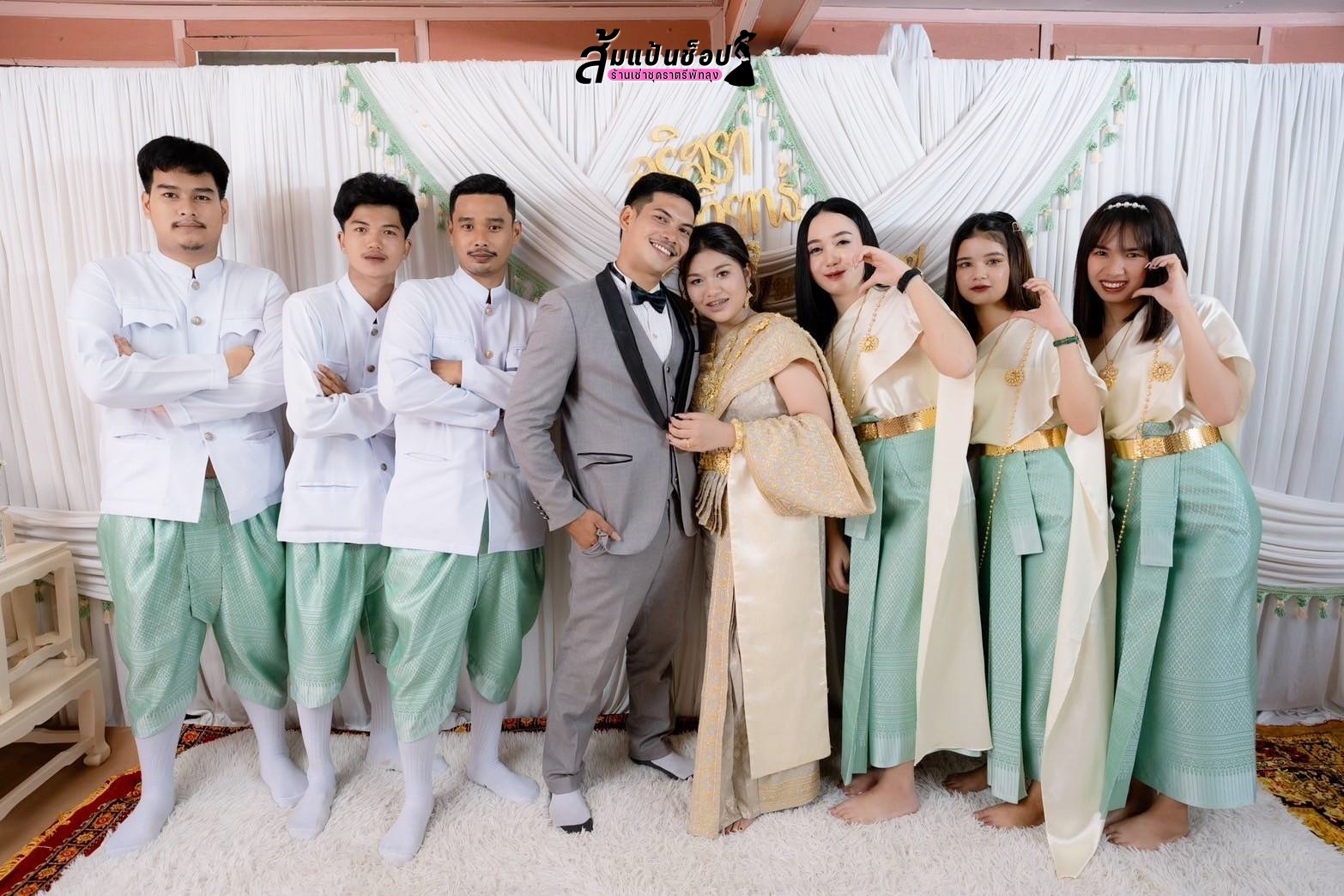 ชุดเพื่อนเจ้าสาว (สไบ+ผ้าถุง)