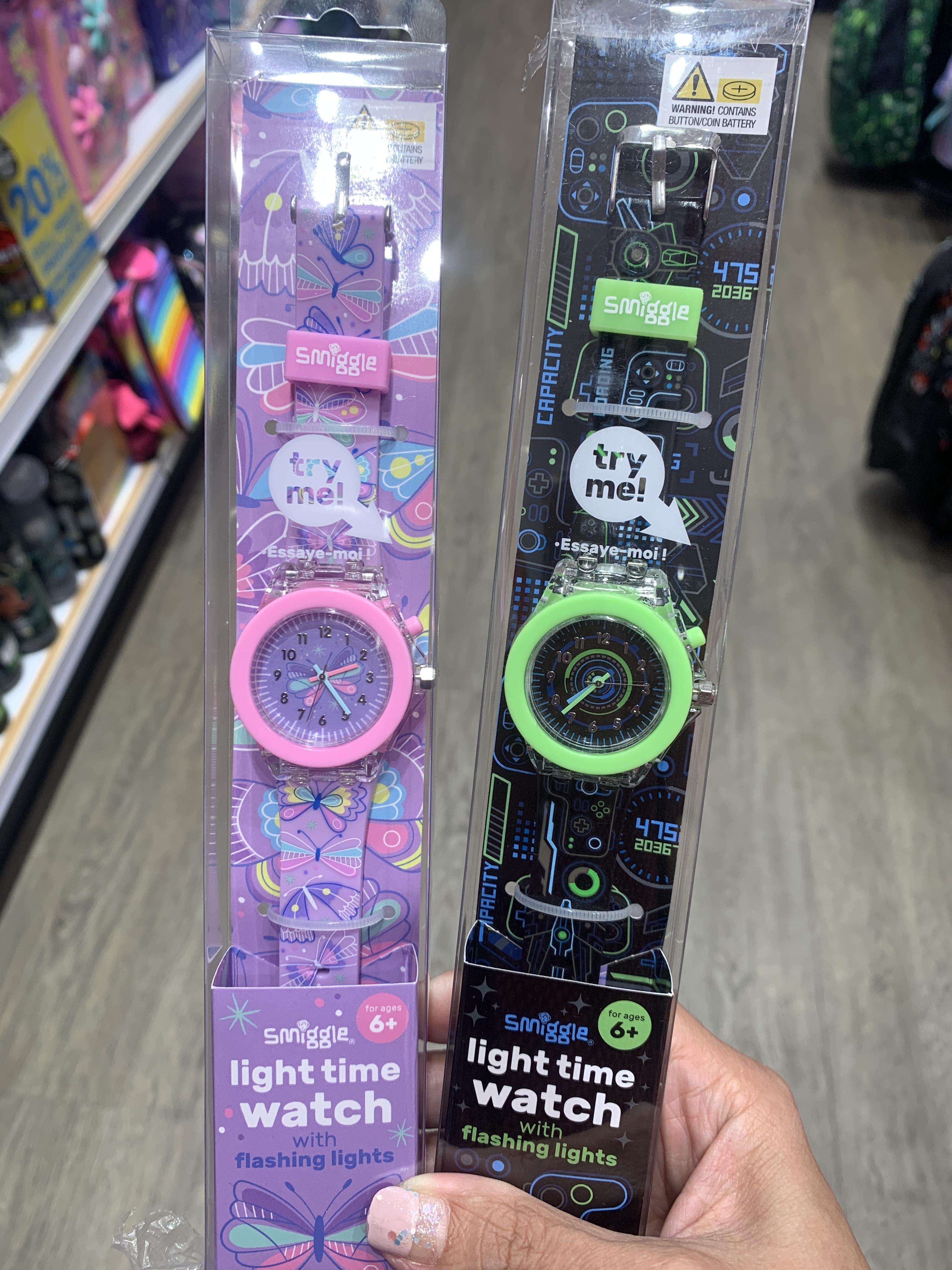 นาฬิกา มีไฟ Smiggle watch light time- เขียว
