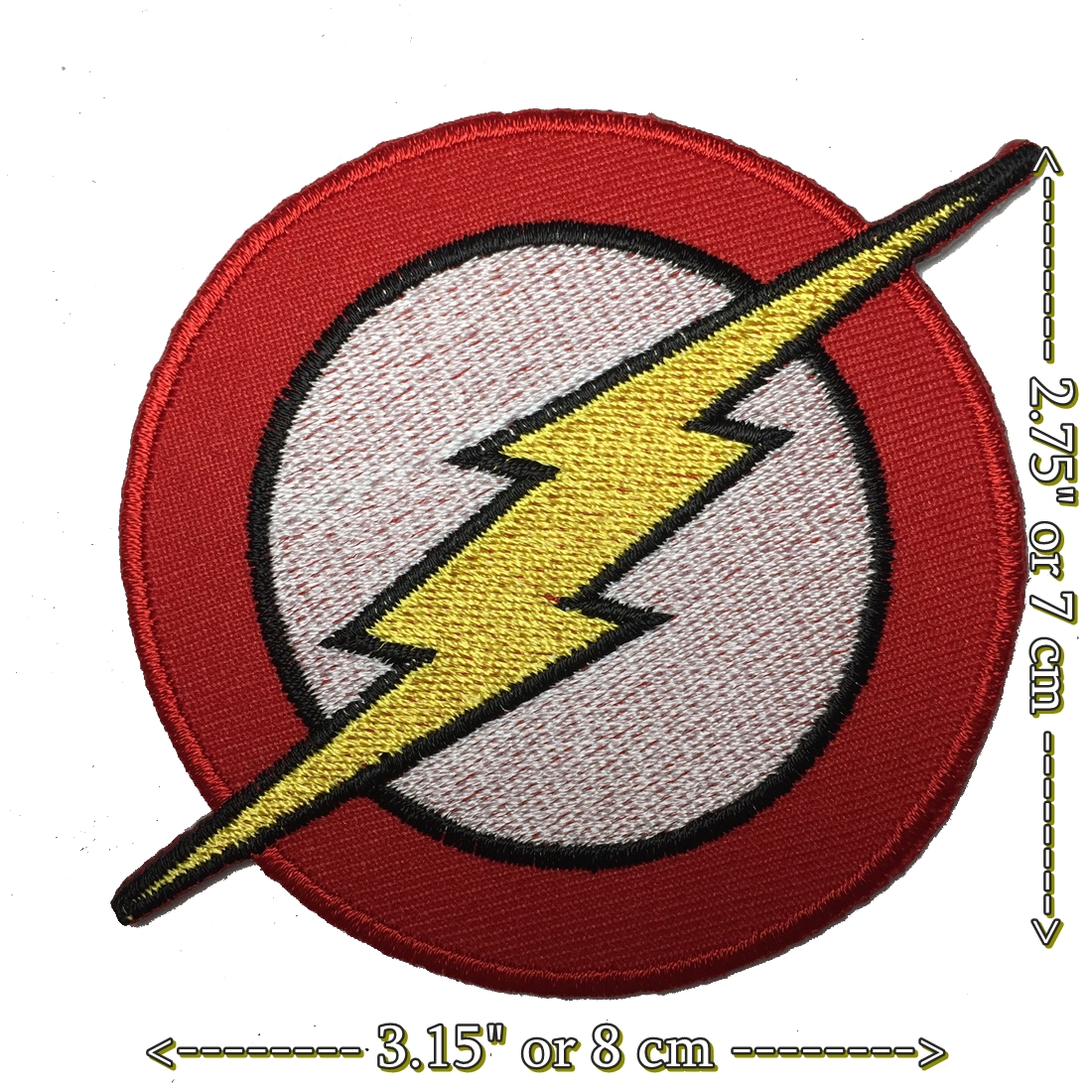 The Flash โลโก้ ตัวรีดติดเสื้อ อาร์มรีด อาร์มปัก ตกแต่งเสื้อผ้า หมวก กระเป๋า แจ๊คเก็ตยีนส์ Movie Embroidered Iron on Patch