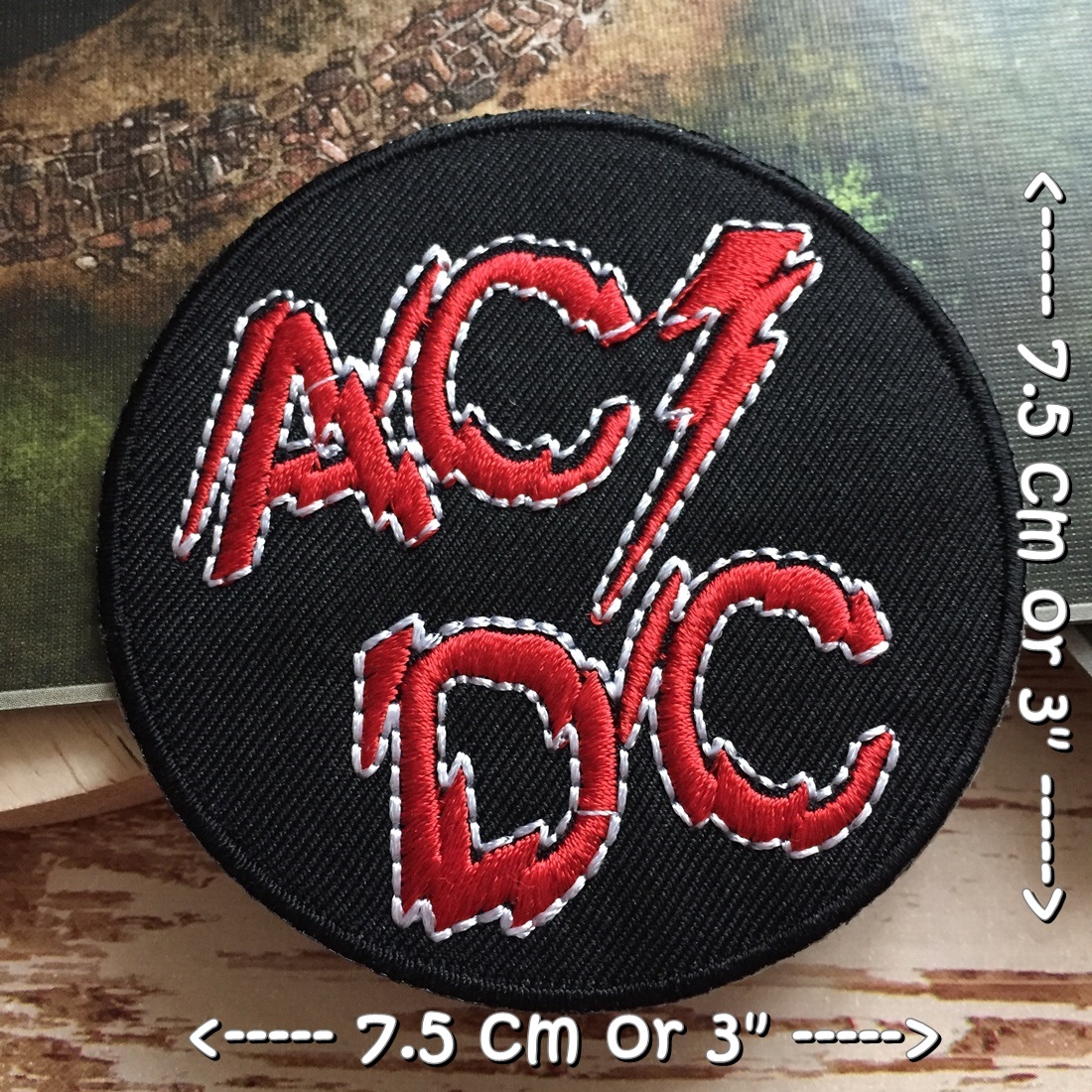 AC/DC วงดนตรี ร็อค เฮฟวี่เมทัล พังค์ ตัวรีดแบบปัก อาร์มปัก ตัวรีดติดเสื้อ ตัวรีด ติดกระเป๋า ติดหมวก ติดแจ๊คเก็ต Rock Iron on Embroidered Patch