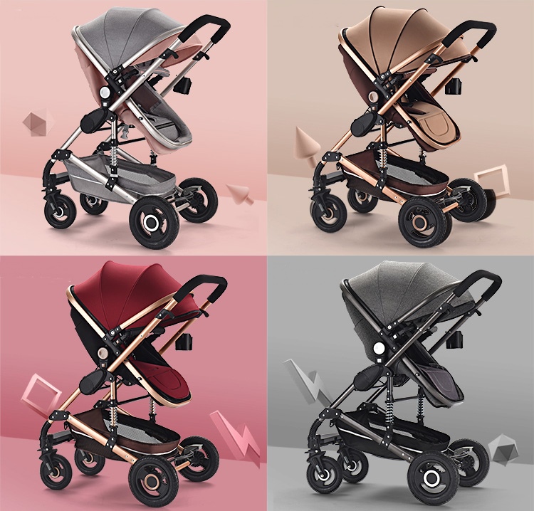 รถเข็นเด็ก Bechild High Stand Luxury Premium 3 in 1 (พร้อมตะกร้าคาร์ซีท) CS10135