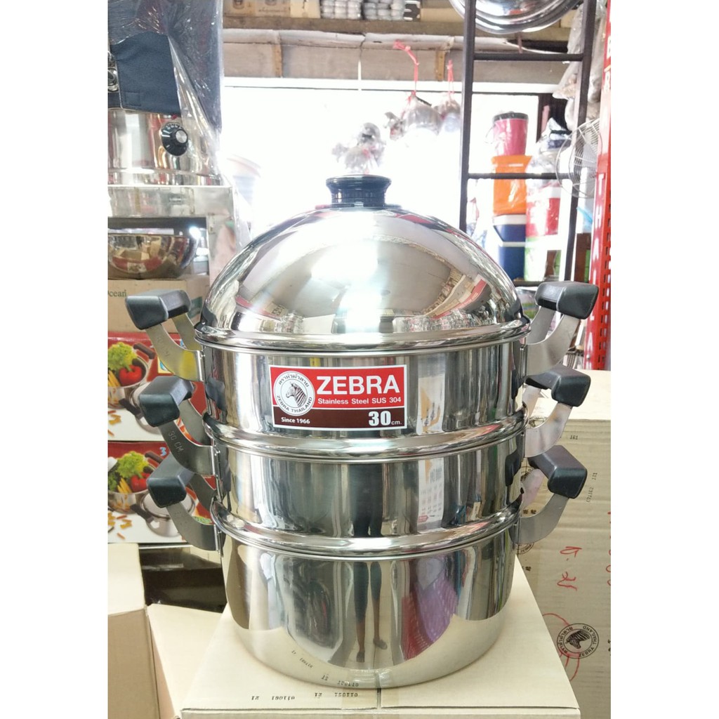 Zebra ซึ้งสแตนเลส ชุด 4 ชิ้น รุ่นคลาสสิค ตราหัวม้าลาย