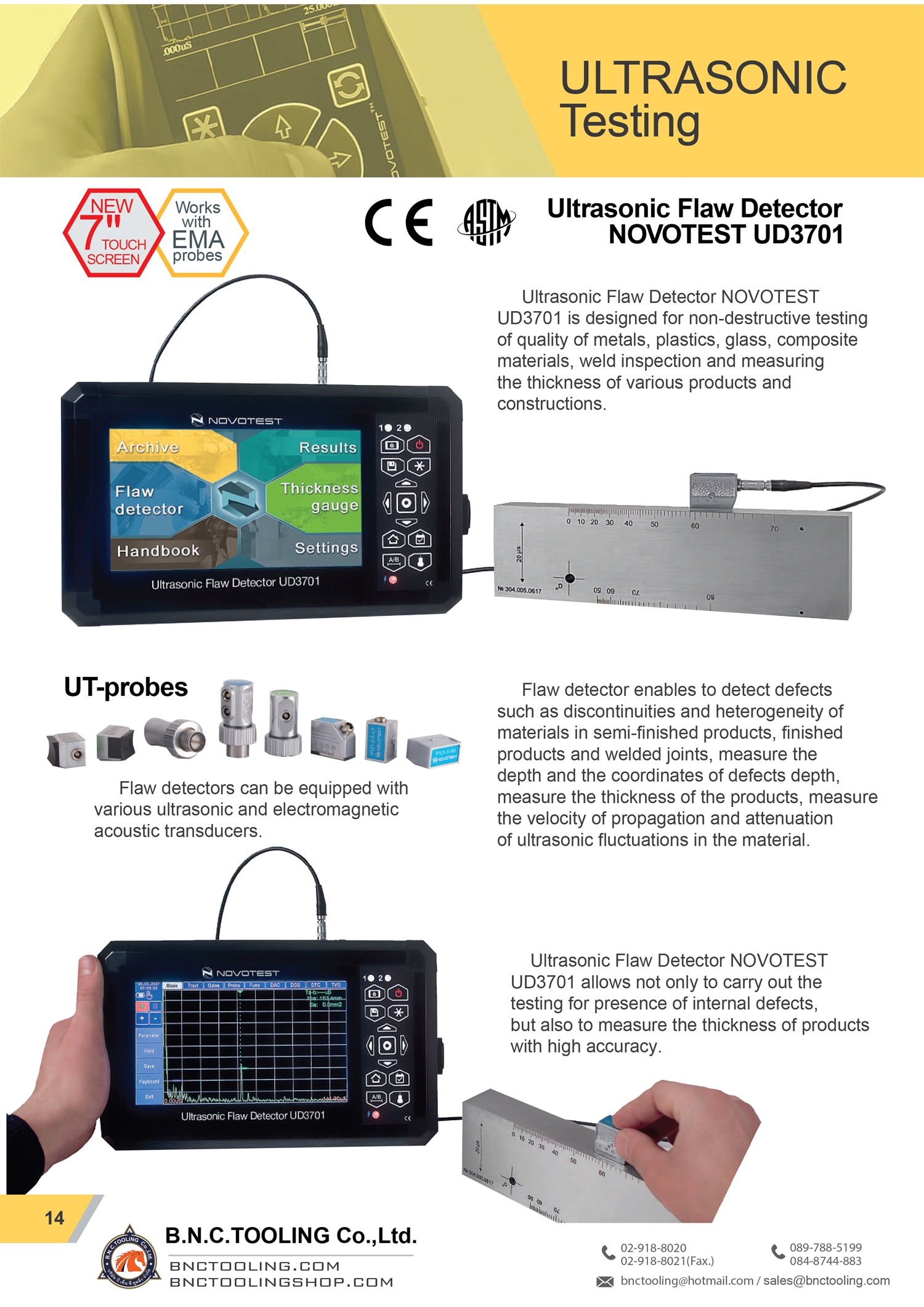 NOVOTEST,Ultrasonic Flaw Detector NOVOTEST,UD3701