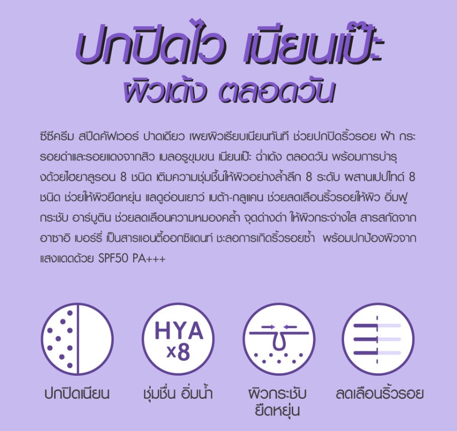 (แบบหลอด 50 ml.) Cathy Doll CC Cream Speed Cover SPF50 PA+++ #01 LIGHT BEIGE CATHY DOLL ซีซีครีมสปีดคัฟเวอร์ เอสพีเอฟ50 พีเอ+++ เคที่ดอลล์ สี 01 LIGHT BEIGE