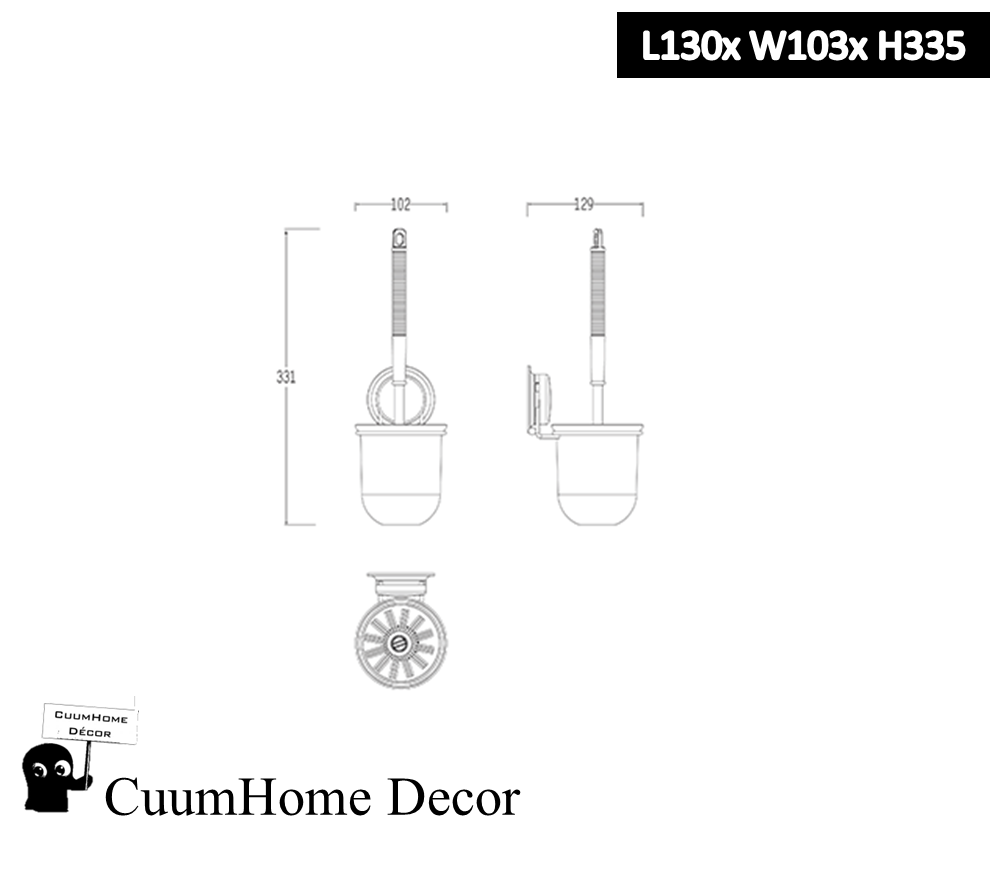 BR-25 แปรงขัดโถส้วมแบบไม่ต้องเจาะผนัง