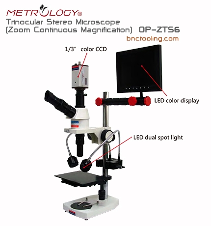 METROLOGY,Trinocular Stereo Microscope (Zoom Continuous Magnification),OP-ZTS6