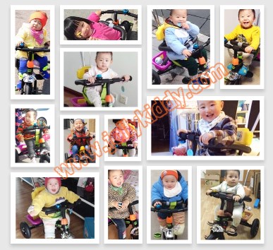 TP 21515 รถสามล้อเด็ก สีเขียว มัลติฟังชั่นเป็นรถเข็นก็ได้ รูปทรงสวยทันสมัย ถอดประกอบได้