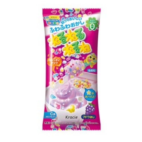 Kracie เนรุ เนรุ เนะ ขนมทำเอง DIY ฝึกสมาธิ เสริมจินตนาการ ขนมทำมือ ของเล่นกินได้ นำเข้าจากญี่ปุ่น #ลูกกวาด รส องุ่น