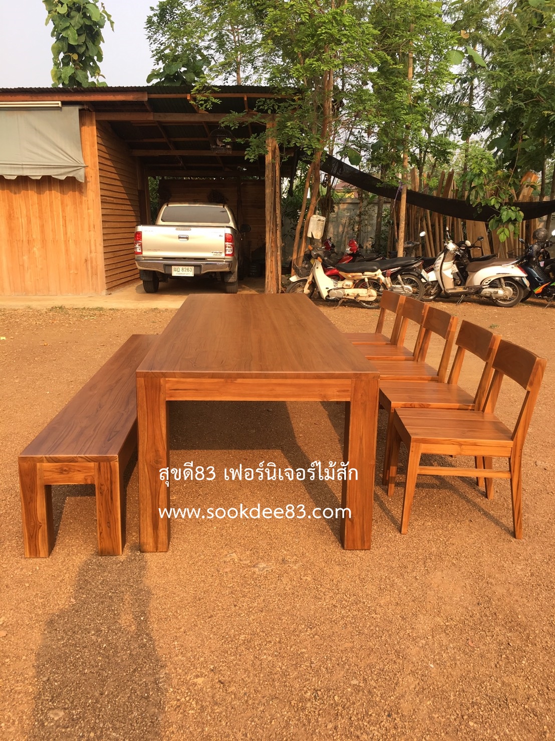 ชุดโต๊ะกินข้าวขาตรง 3 ม.