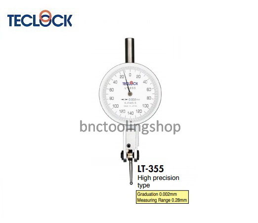 ไดอัลเทสออโต้คลัตช์ขนาด 0.28มิล ความละเอียด 0.002มิล,Auto-Clutch Test Indicators Range 0.28mm Graduation 0.002mm,TECLOCK,LT-355