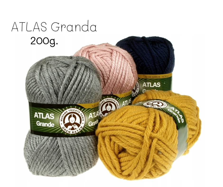 ไหมพรมเส้นใหญ่ Atlas Grande ขนาด 200g.