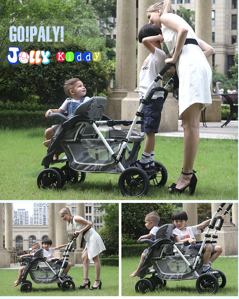 CS10172 รถเข็นเด็ก พี่น้อง Mshenma ที่นั่งสองตอน