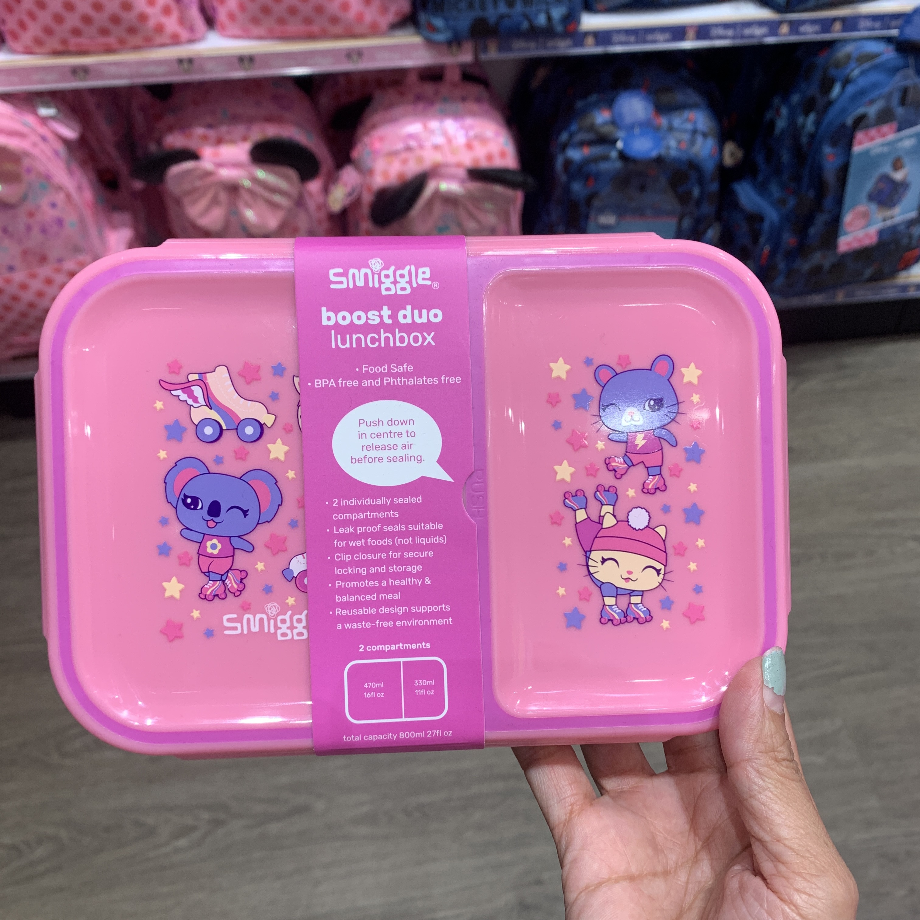 Smiggle กล่องข้าว Boost Duo - กระต่าย
