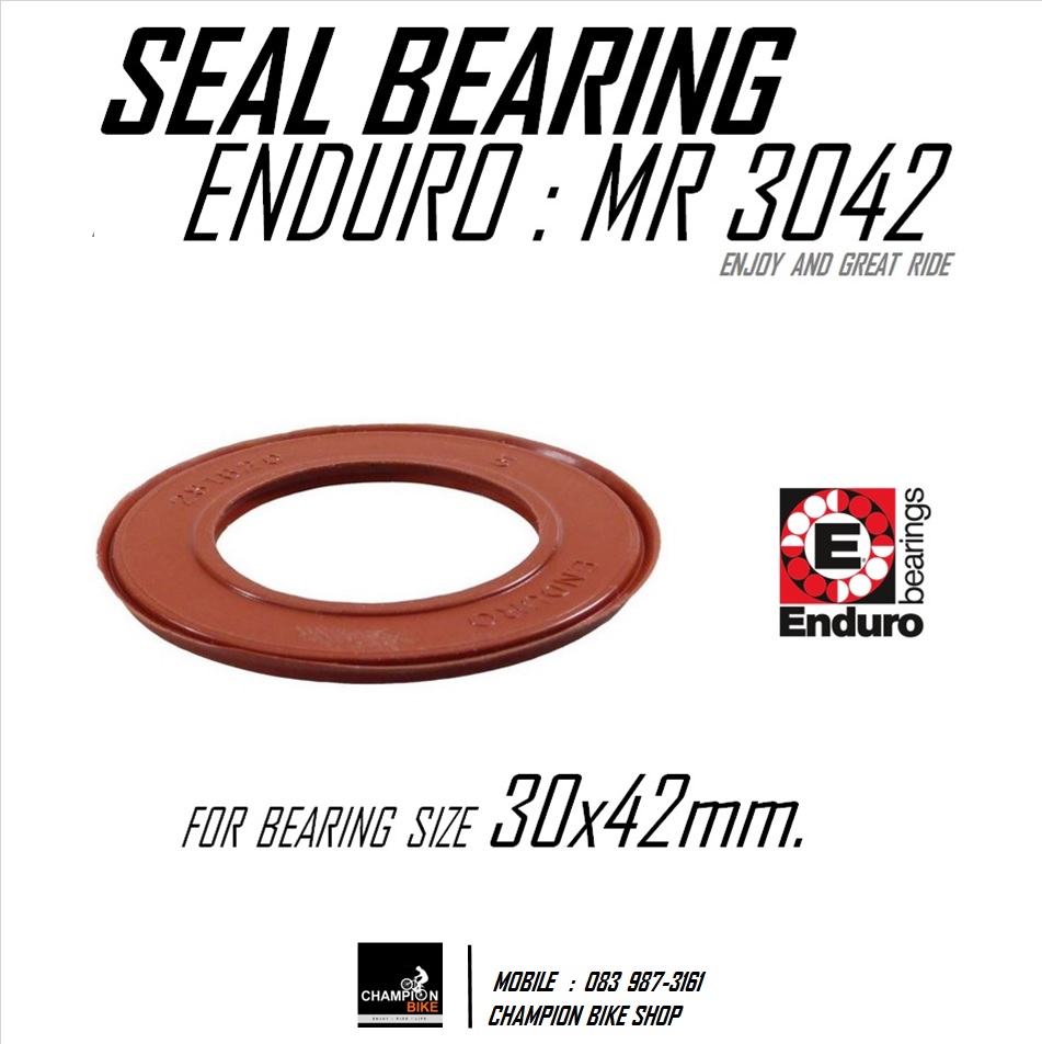 ซีลกันน้ำลูกปืนกะโหลก BB30 / ลูกปืนตลับเบอร์6808 ขนาด30x42mm (ข้างซ้าย-ขวา) ENDURO : MR-3042 *(NEW)* SEAL BEARING BOTTOM BRACKET FOR BB30