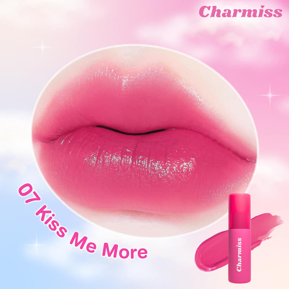 Charmiss Show Me Your Charm Airy Kiss Tint #07 Kiss Me (More) ลิปแมทท์ปากละมุน เบานุ่มเหมือนจุ๊บเมฆ เนื้อแอร์มูส สูตรแมทท์ สี 07 Kiss Me (More)