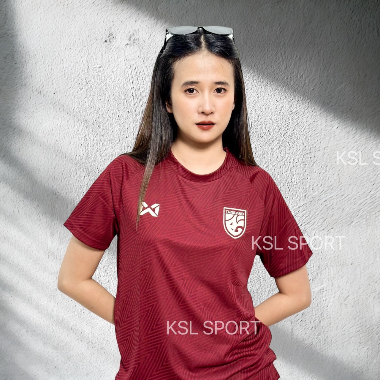 WARRIX เสื้อเชียร์คอกลม 2024-25 เสื้อฟุตบอลทีมชาติไทย (Cheer Version) Thailand National Jersey WA-243FBATH53