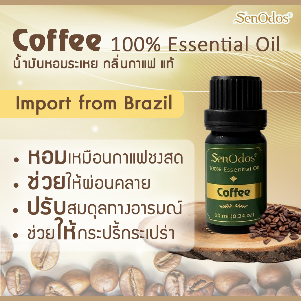 SenOdos น้ำมันหอมระเหยแท้ กลิ่นกาแฟ Coffee Essential Oil 10ml