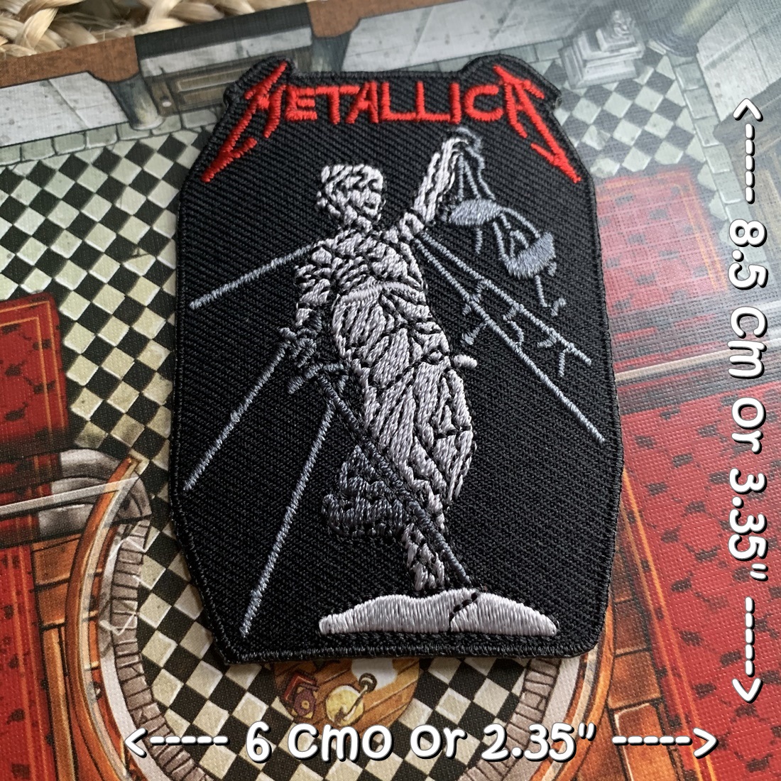 Metallica วงดนตรี ร็อค เฮฟวี่เมทัล พังค์ ตัวรีดแบบปัก อาร์มปัก ตัวรีดติดเสื้อ ตัวรีด ติดกระเป๋า ติดหมวก ติดแจ๊คเก็ต Rock Iron on Embroidered Patch