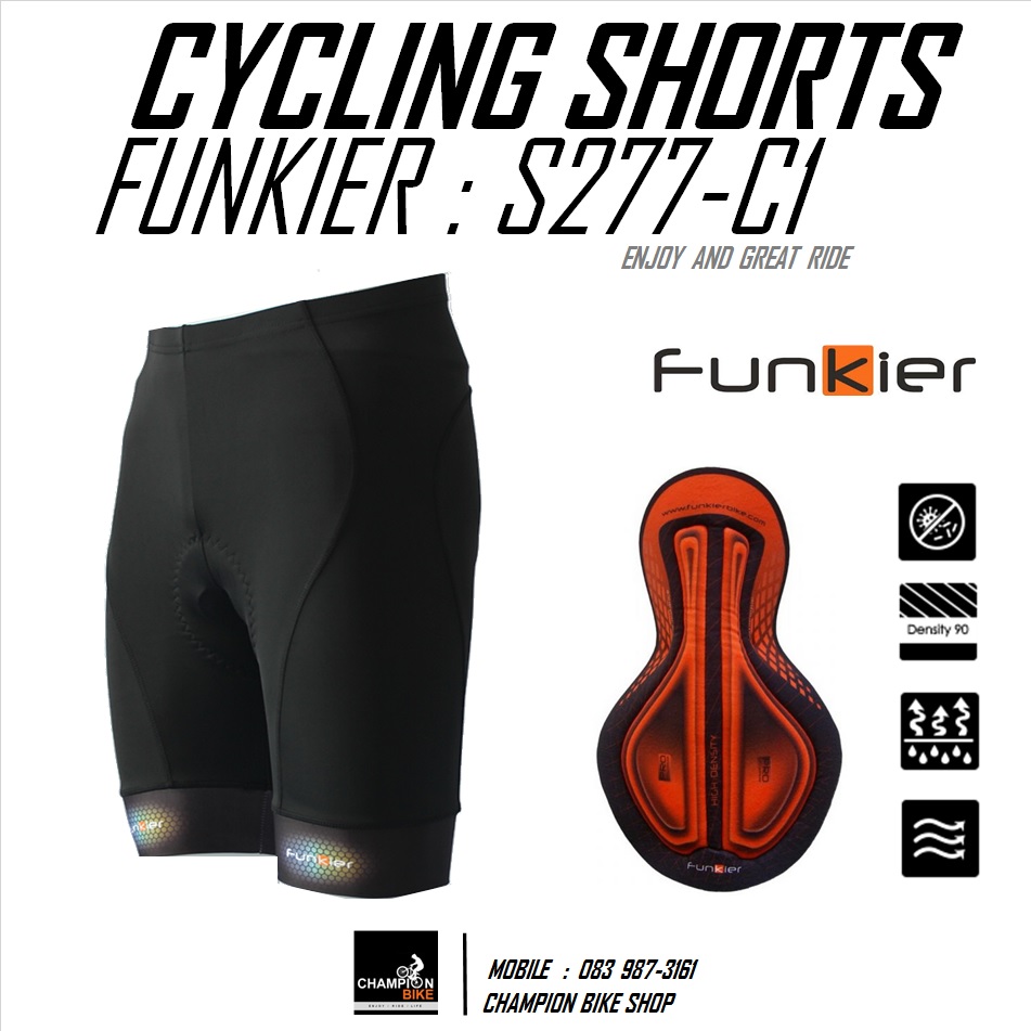 กางเกงปั่นจักรยาน ขาสั้น FUNKIER : S277-C1 MATOVA PRO CYCLING SHORTS เป้าโปร