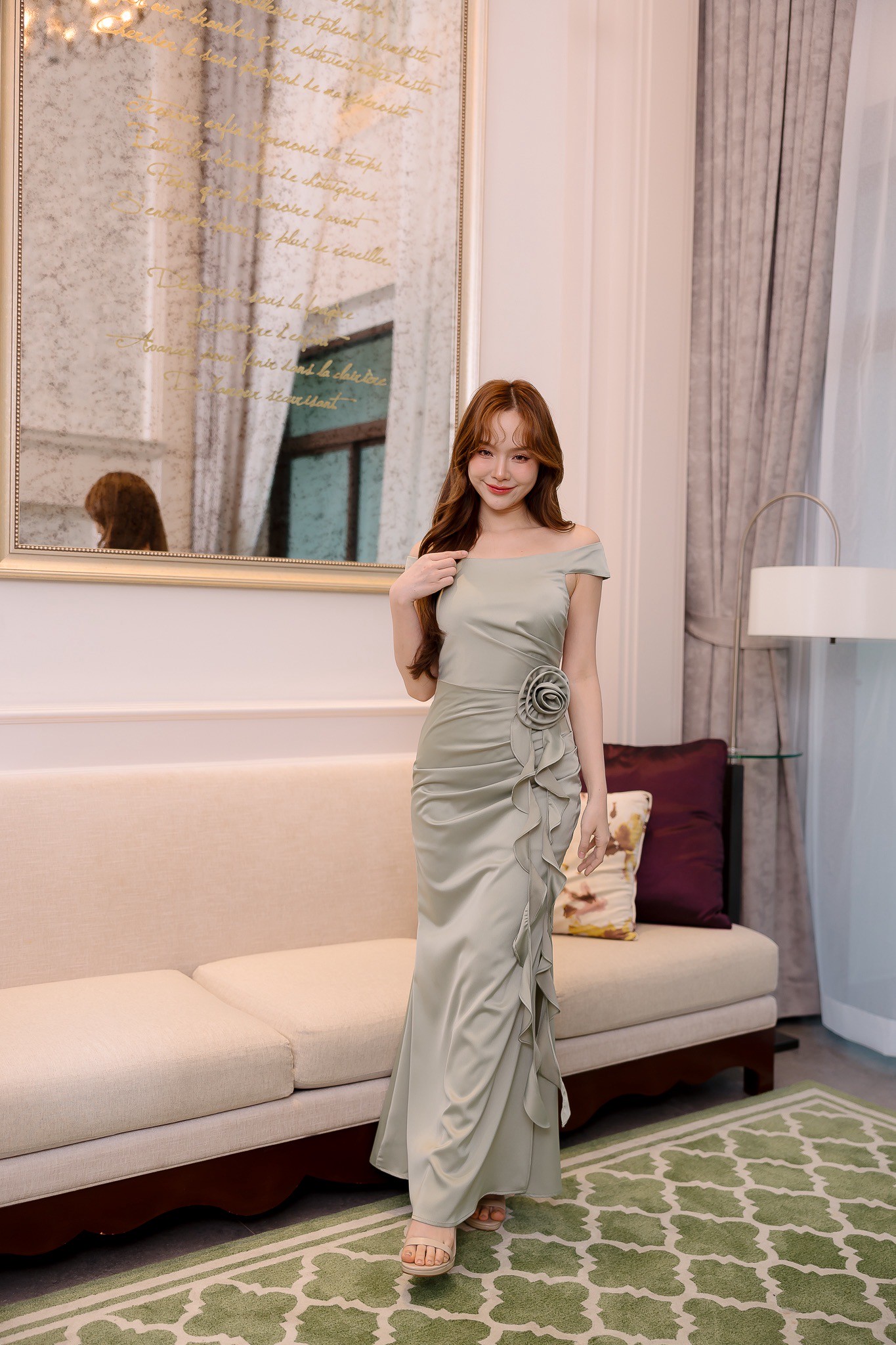 “ชุดเพื่อนเจ้าสาว ” งานแต่งงานธีมสีเขียวโอลีฟ สีเขียวมัทฉะ