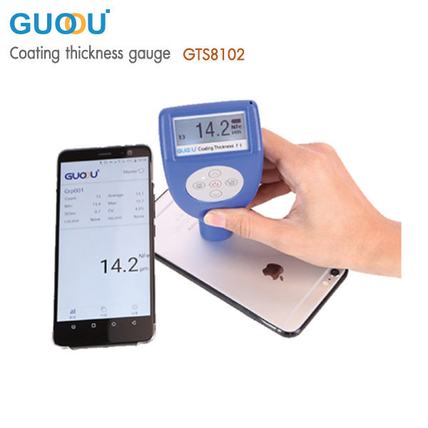 Guoou,เครื่องวัดความหนาสี เครื่องวัดความหนาผิวเคลือบ Coating Thickness Gauge,GTS8102