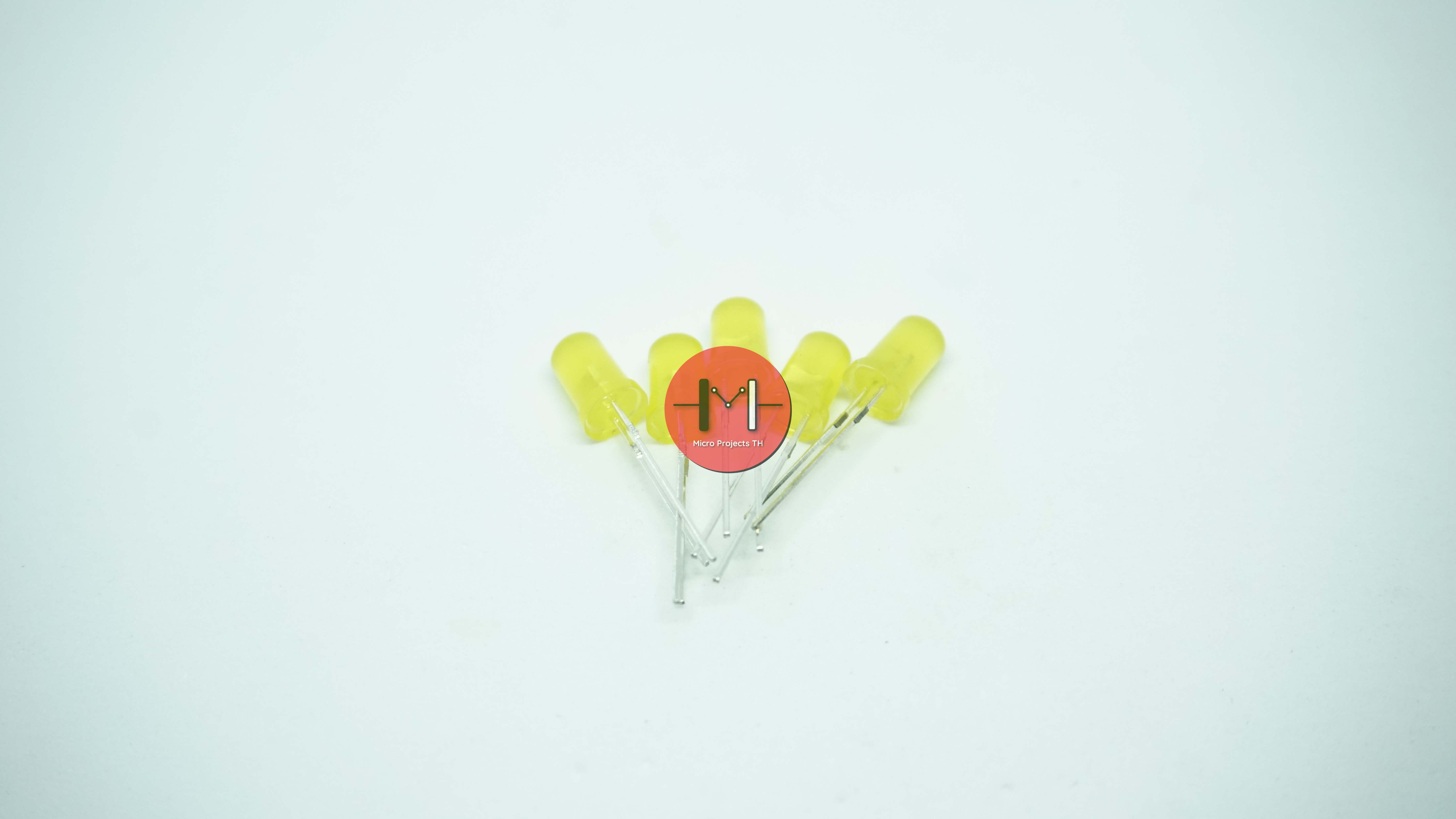 LED ขนาด 5mm สีเหลือง จำนวน 5 ดวง