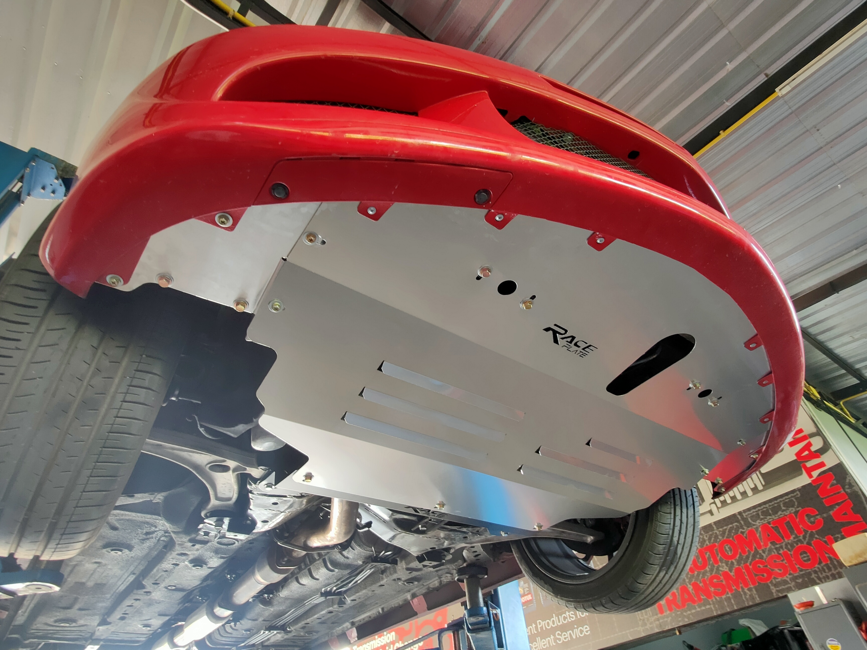 แผ่นปิดใต้ห้องเครื่องอลูมิเนียม Mitsubishi Lancer Evolution 789 Raceplate_Undertray