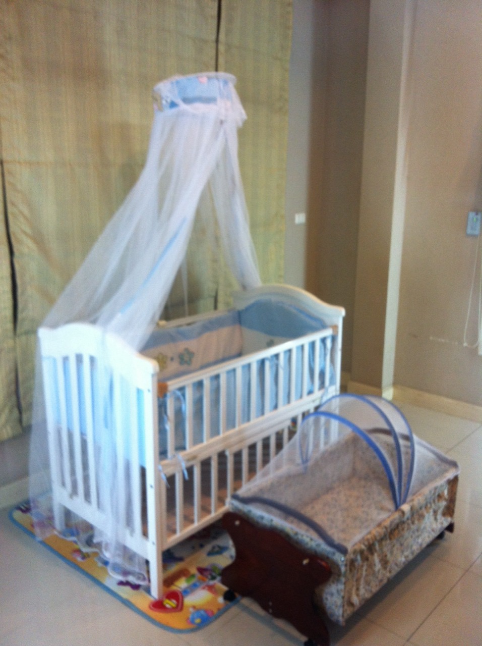 B10139(WD2) เตียงนอนไม้สีขาวครบเซ็ท